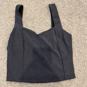 Lululemon dark gray/Black Ribbed Women's Top size small